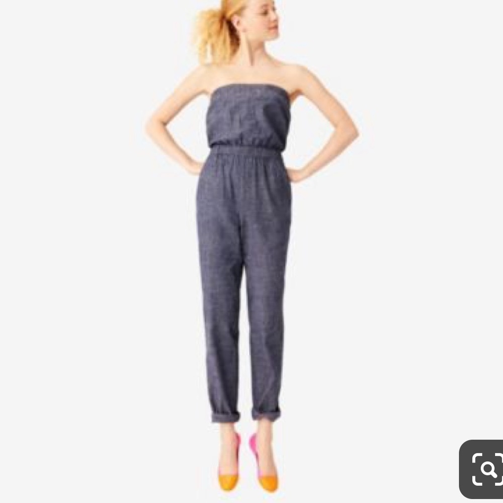 Kate Spade strapless chambray jumpsuit
